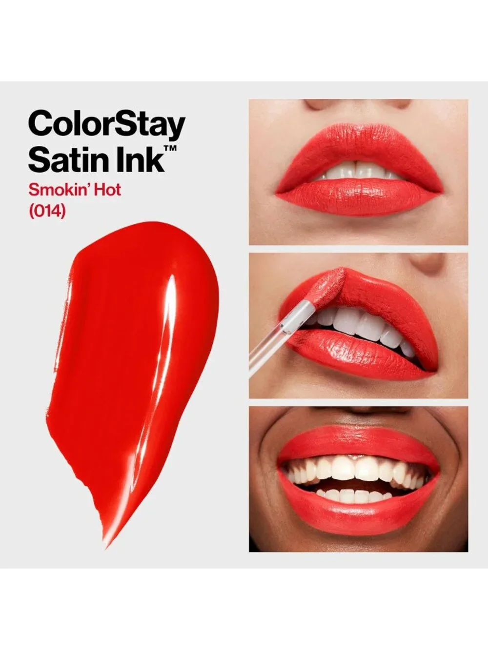 Revlon 014 Smokin' Hot Colorstay Satin Ink Longwear Hydrating Liquid Lipstick